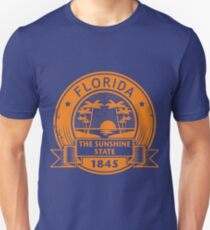 Florida America USA Travel Stamp Slim Fit T-Shirt