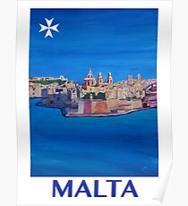 Retro poster Malta Valetta Poster