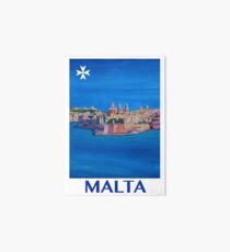 Retro poster Malta Valetta Art Board
