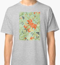 Cute Happy Summer Floral Abstract pattern Art - Vintage Asian Patterns Classic T-Shirt