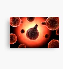 Conceptual image of plasmodium causing malaria. Canvas Print