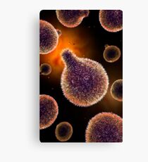 Conceptual image of plasmodium causing malaria. Canvas Print