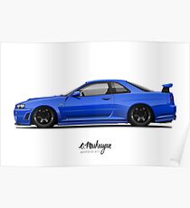 Skyline R34 GT-R Poster
