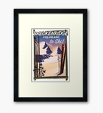 Breckenridge, Colorado ski poster Framed Print