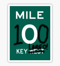 KEY LARGO: KEY WEST GRAFITTI MILE ZERO Sticker
