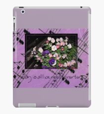 Inspiriert von Stiefmütterchen mit Zitat und Noten Hintergrund iPad-Hülle & Klebefolie