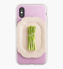 Fresh green asparagus iPhone Case