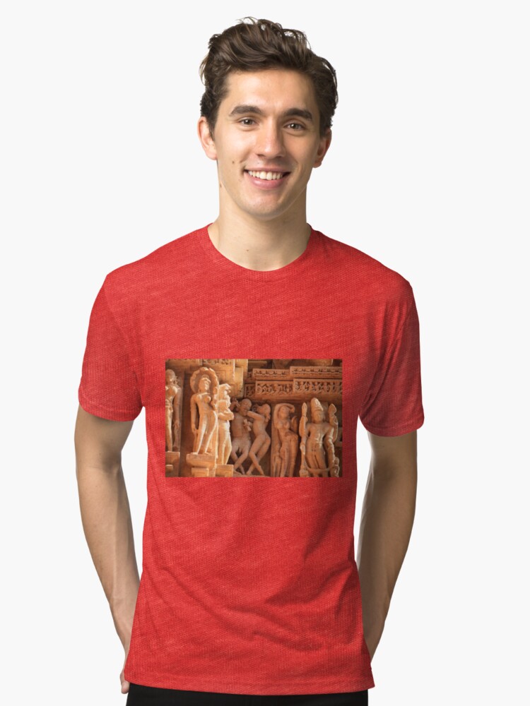 Alternate view of Khajuraho, birthplace of the Karma Sutra Tri-blend T-Shirt