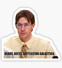 Jim Halpert - Bears, beets, battlestar galactica Sticker