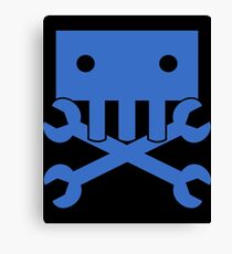 Robot Crossbones-1 Canvas Print