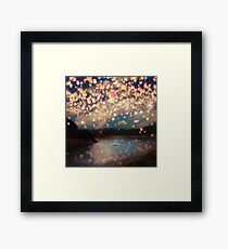 Wish Lanterns for Love Framed Print