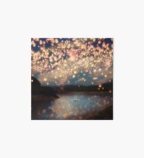 Wish Lanterns for Love Art Board Print