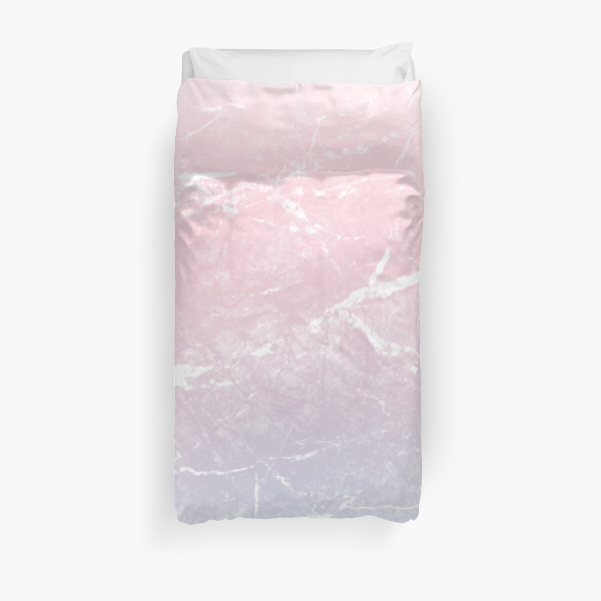 Pink And Blue Marble Gradient Effect Duvet Cover By Bazzadesigns
