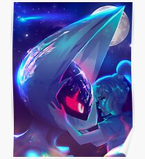Lunala und Lillie Pokémon Mond Poster