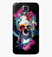 Floral Skull Blue Case/Skin for Samsung Galaxy
