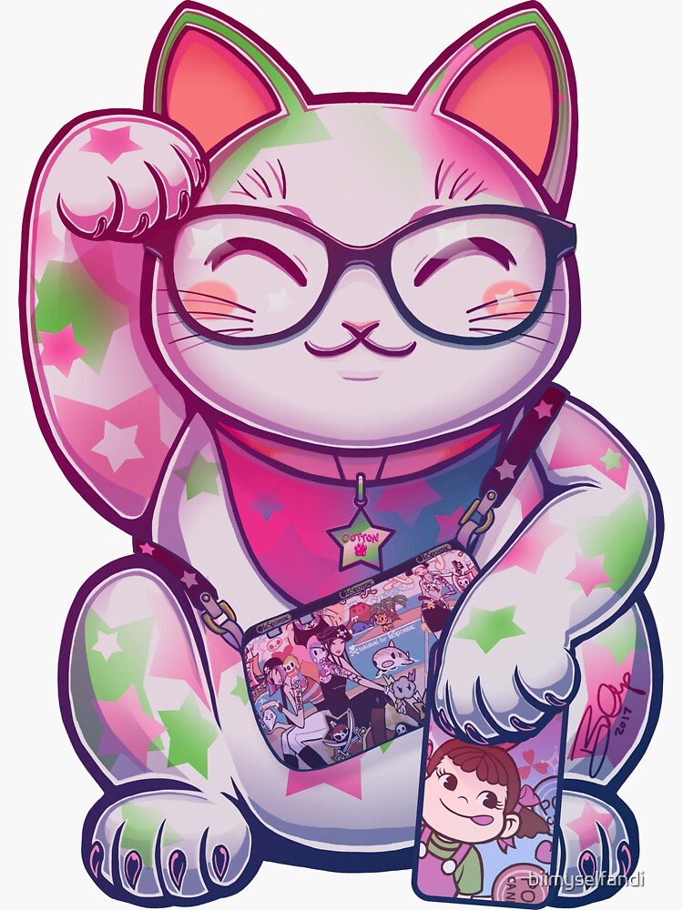 "Maneki Neko Cotton" Sticker by biimyselfandi Redbubble