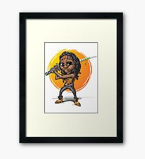 Michonne-Karikaturart Gerahmtes Wandbild