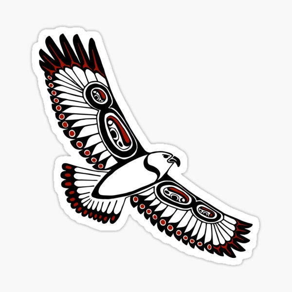 The Hawk's Flight_gray Sticker