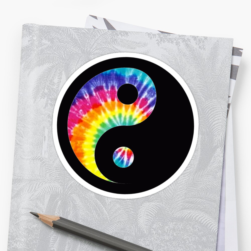 "Tie Dye Yin Yang" Stickers by trendystickers | Redbubble