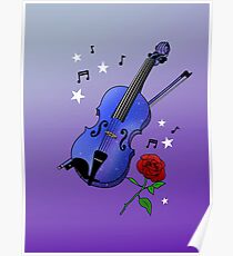 Blue Violin Poster
