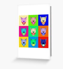 Bull Terrier Pop Art Greeting Card