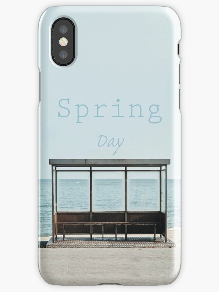 "BTS Spring Day Bus Stop" iPhone Cases & Covers by hoshichii Redbubble