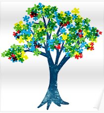 Blooming Tree- Autism Tee Shirts Poster
