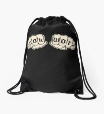 Bookworm Knuckle Tattoos Drawstring Bag