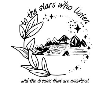 To the Stars Who Listen Minimalist Print Sticker for Sale by Bookdragon77