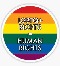 LGBTQ RIGHTS ARE HUMAN RIGHTS Sticker
