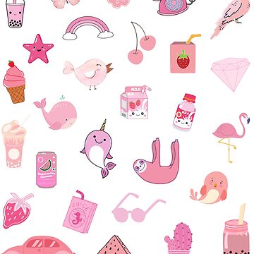 Cute Pink Aesthetic Stickers