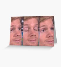 white guy blinking Greeting Card