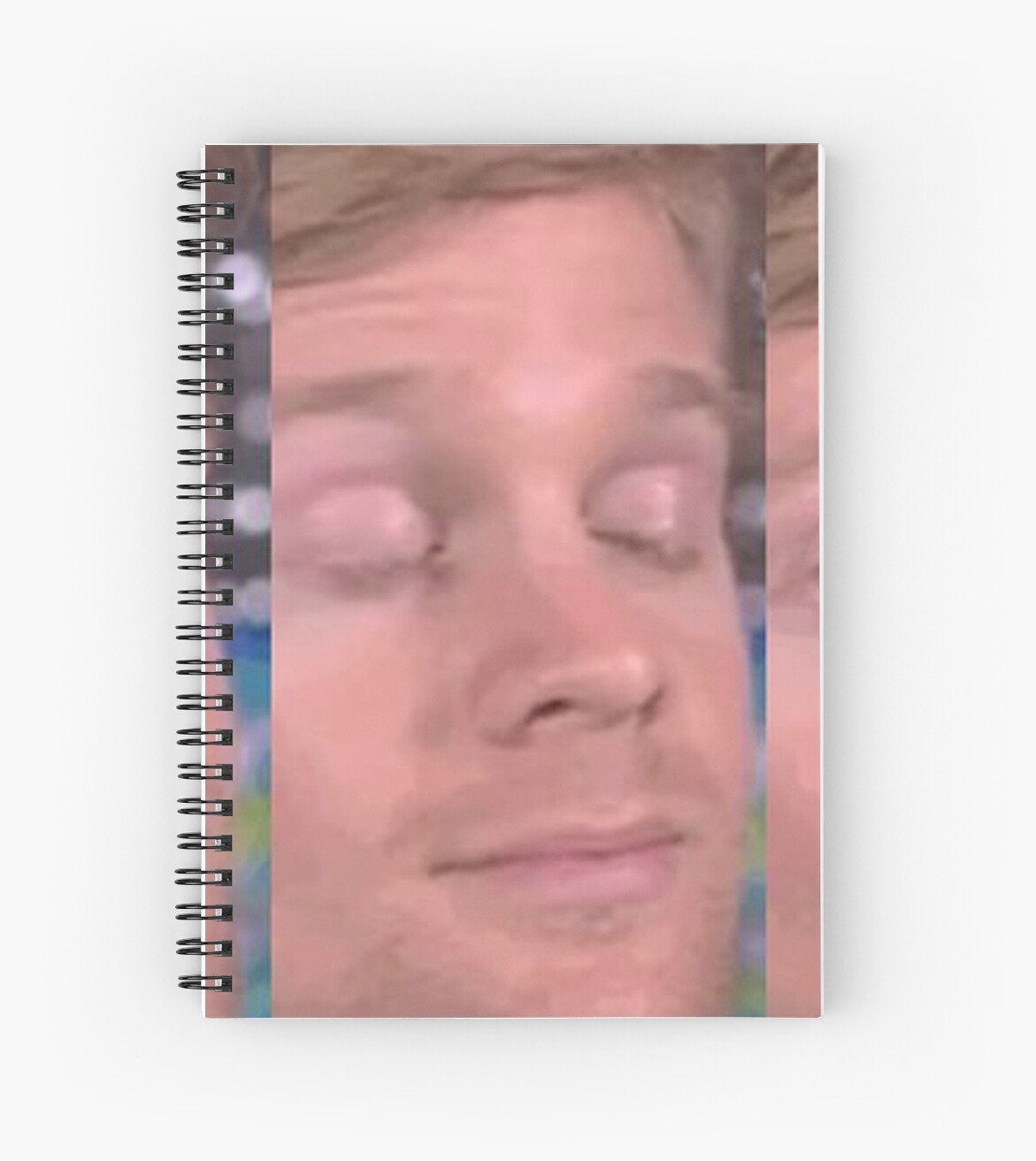 White Guy Blinking Spiral Notebooks By Cheesy Puffs Redbubble
