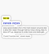Raven Reyes Definition Sticker