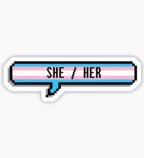 transfem pronoun pride Sticker