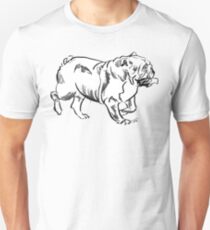 Bulldog Drawing Unisex T-Shirt
