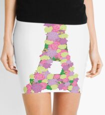 Flower Eiffel Tower Mini Skirt