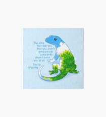 "You're Amazing" Summer Leaves Gecko Art Board Print