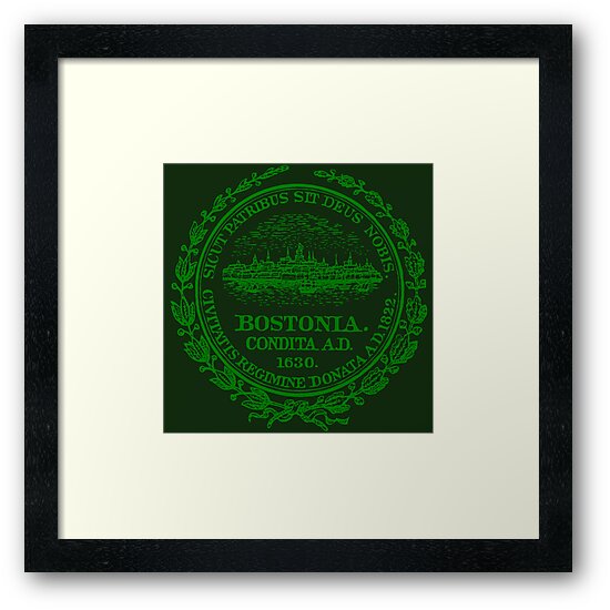 "BOSTON" Framed Prints by IMPACTEES Redbubble