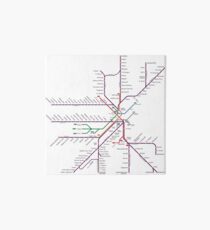 Boston Rail Map Art Board