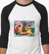 Abstract face Men's Baseball ¾ T-Shirt