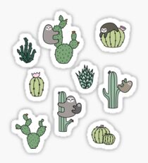 Cacti Sloths Sticker