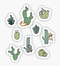 Cacti Cats Sticker