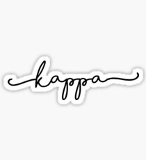 Cute Black Kappa Script Sticker