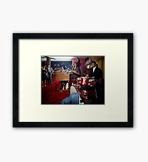 Band playing in the Red Carpet Lounge of the Pitts Motor Hotel in the 1950's Framed Print
