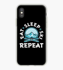 Eat Sleep Ski Repeat iPhone Case
