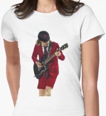 angus young 2 Women's Fitted T-Shirt