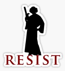 Star Wars Leia: Resist Color Sticker