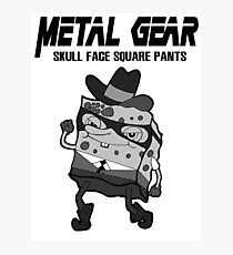 Skull Face Square Pants Photographic Print