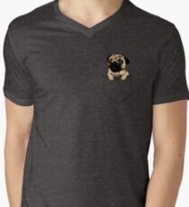 Pocket Pug Men's V-Neck T-Shirt